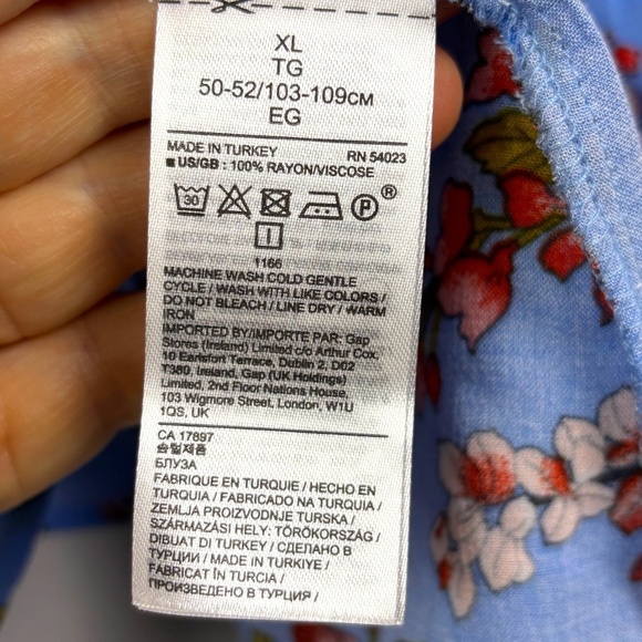 Banana Republic Women Long Sleeve Peasant Blouse Sz XL  Boho Festival Hippie 70s - Picture 6 of 8